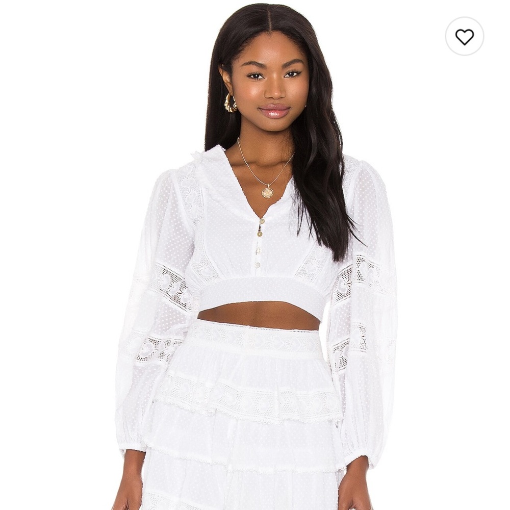 LoveShackFancy Salida Crop Top